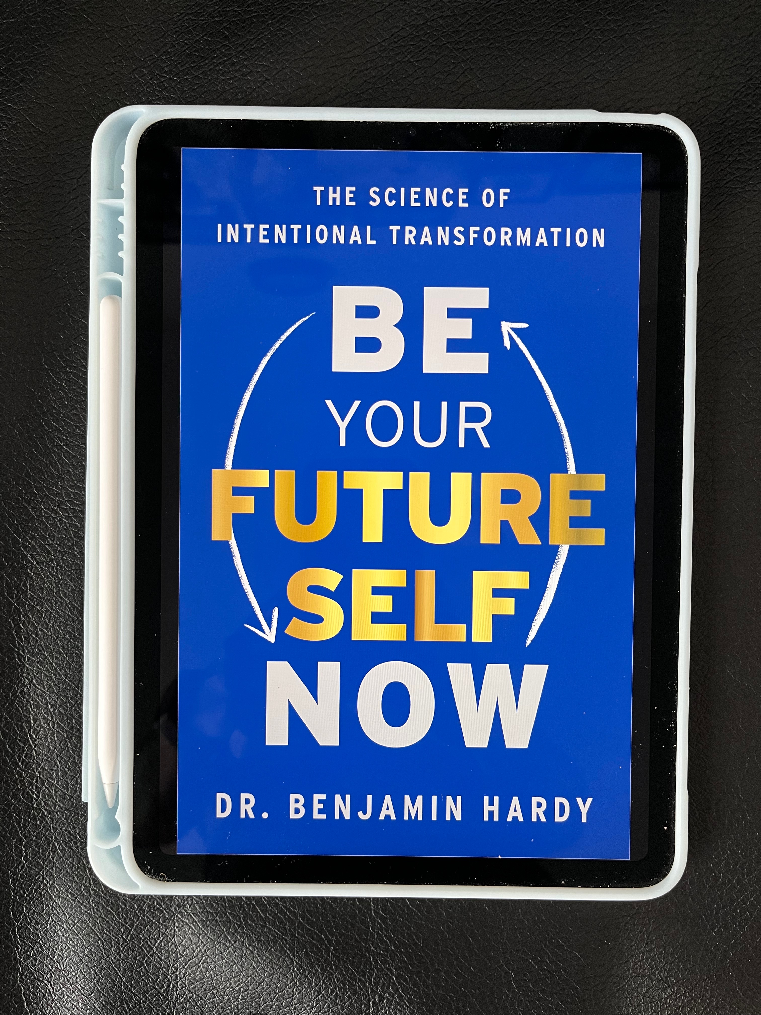 cover of Be Your Future Self on an ipad.